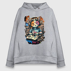 Женское худи оверсайз Котейка геймер