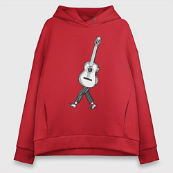 Женское худи оверсайз Человек гитара