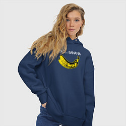 Толстовка оверсайз женская Dolce Banana, цвет: тёмно-синий — фото 2