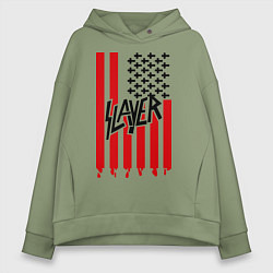 Женское худи оверсайз Slayer Flag