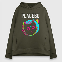 Женское худи оверсайз Placebo rock star cat