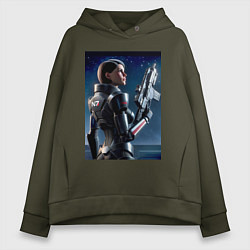 Женское худи оверсайз Mass effect - character ai art
