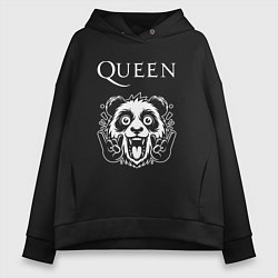 Женское худи оверсайз Queen rock panda