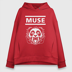 Женское худи оверсайз Muse rock panda