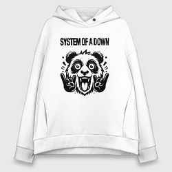 Женское худи оверсайз System of a Down - rock panda