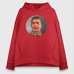 Толстовка оверсайз женская Stalin color, цвет: красный