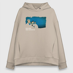 Толстовка оверсайз женская Depeche Mode - World violation tour 90, цвет: миндальный