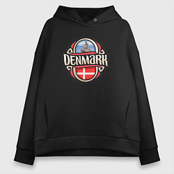 Толстовка оверсайз женская Denmark, цвет: черный