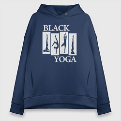 Женское худи оверсайз Black yoga