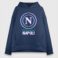Женское худи оверсайз Napoli FC в стиле glitch