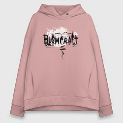 Толстовка оверсайз женская Бушкрафт - навигация, цвет: пыльно-розовый