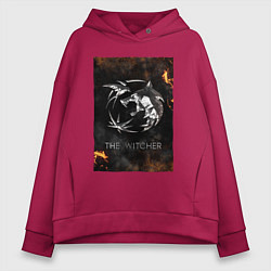 Толстовка оверсайз женская The Witcher - Logo, цвет: маджента
