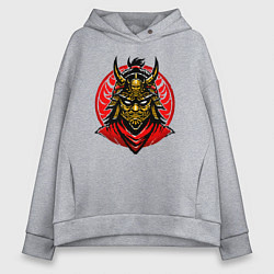 Толстовка оверсайз женская Сёгун логотип, цвет: меланж