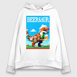 Женское худи оверсайз Beersaur - pixel art