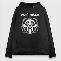 Женское худи оверсайз Papa Roach rock panda