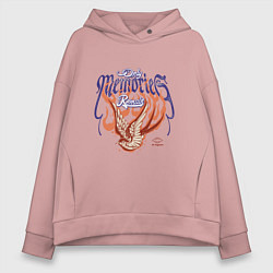 Толстовка оверсайз женская Остались только воспоминания, цвет: пыльно-розовый