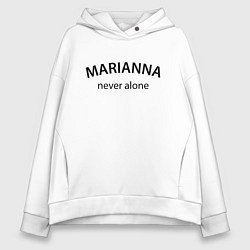 Женское худи оверсайз Marianna never alone - motto