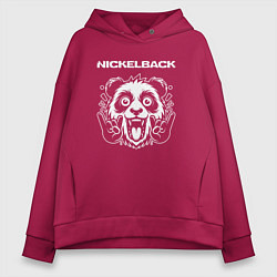 Женское худи оверсайз Nickelback rock panda