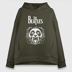 Женское худи оверсайз The Beatles rock panda