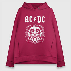Женское худи оверсайз AC DC rock panda