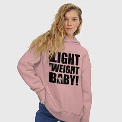 Толстовка оверсайз женская Light weight baby, цвет: пыльно-розовый — фото 2
