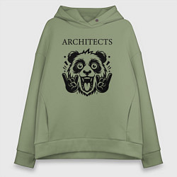 Толстовка оверсайз женская Architects - rock panda, цвет: авокадо