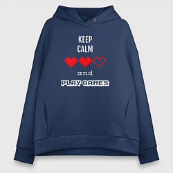 Женское худи оверсайз Keep calm and play games