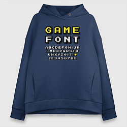 Женское худи оверсайз Game font