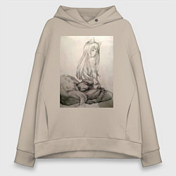 Женское худи оверсайз Мудрая волчица Холо