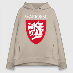 Толстовка оверсайз женская Warhorse logo, цвет: миндальный