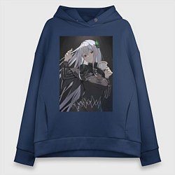 Толстовка оверсайз женская Re:Zero Ехидна, цвет: тёмно-синий