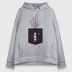 Женское худи оверсайз Космический карман