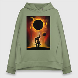 Толстовка оверсайз женская Эсканор грех льва, цвет: авокадо