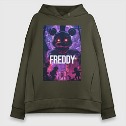Женское худи оверсайз Freddy - мишка Фредди