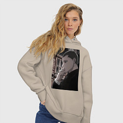Толстовка оверсайз женская Ведьма и чудовище Ашаф, цвет: миндальный — фото 2