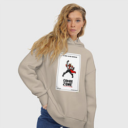 Толстовка оверсайз женская Comix zone - power, цвет: миндальный — фото 2