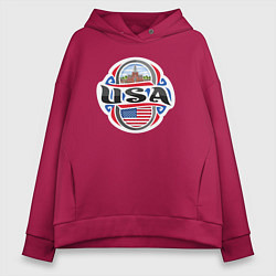 Толстовка оверсайз женская Style USA, цвет: маджента