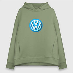 Женское худи оверсайз Volkswagen logo blue