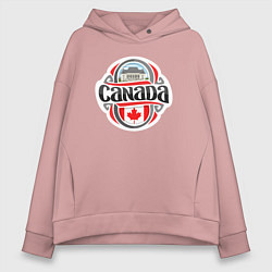 Толстовка оверсайз женская Canada country, цвет: пыльно-розовый