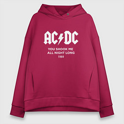 Женское худи оверсайз AC DC - You shook me all night long 1980
