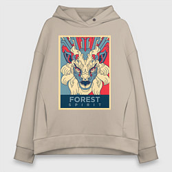 Женское худи оверсайз Принцесса Мононоке лесной дух