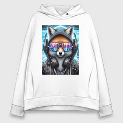 Женское худи оверсайз Urban fox - ai art