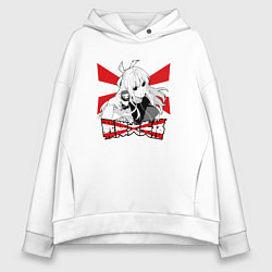 Толстовка оверсайз женская Боевой отряд Полный провал Юмэко, цвет: белый