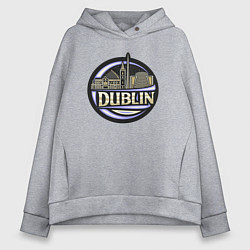 Толстовка оверсайз женская Дублин Ирландия, цвет: меланж