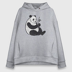 Толстовка оверсайз женская Бамбуковая и бамбук, цвет: меланж