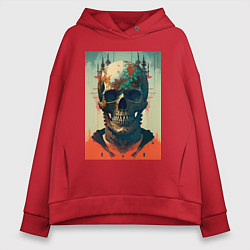 Женское худи оверсайз Ai art skull - fantasy