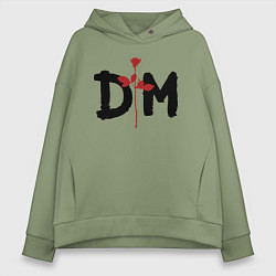 Толстовка оверсайз женская Депеш мод логотип, цвет: авокадо