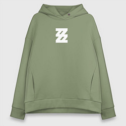 Толстовка оверсайз женская Zenless Zone Zero logotype, цвет: авокадо