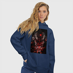 Толстовка оверсайз женская Убийца гоблинов рыцарь, цвет: тёмно-синий — фото 2