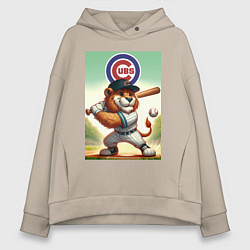 Женское худи оверсайз Lion - batter Chicago cubs